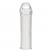 Текстурированная насадка на пенис Clear Textured Penis Enhancing Sleeve Extension - 16,5 см. - BlueLine - в Краснодаре купить с доставкой