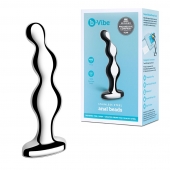 Стальной анальный фаллоимитатор для простаты Stainless Steel Anal Beads - 13 см. - b-Vibe - в Краснодаре купить с доставкой