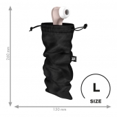 Черный мешочек для хранения игрушек Treasure Bag L - Satisfyer - купить с доставкой в Краснодаре