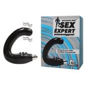 Чёрный массажёр простаты серии Sex Expert - Sex Expert - в Краснодаре купить с доставкой