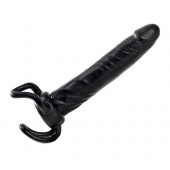 Чёрная насадка-фаллос для двойного проникновения INFLATABLE DILDO SLIM DONG  - 13,5 см. - Toyz4lovers - в Краснодаре купить с доставкой