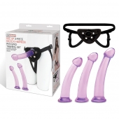 Тренировочный набор с тремя насадками Pegging Training Set - Lux Fetish - купить с доставкой в Краснодаре