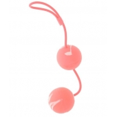 Вагинальные мягкие шарики MARBILIZED DUO BALLS PINK - Seven Creations