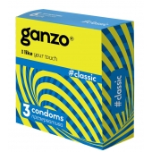 Классические презервативы с обильной смазкой Ganzo Classic - 3 шт. - Ganzo - купить с доставкой в Краснодаре