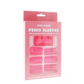 Набор из 7 розовых насадок на пенис ONE-A-DAY PENIS SLEEVES PINK - Seven Creations - в Краснодаре купить с доставкой