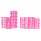Набор из 7 розовых насадок на пенис ONE-A-DAY PENIS SLEEVES PINK - Seven Creations - в Краснодаре купить с доставкой
