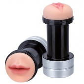 Двусторонний мастурбатор REALSTUFF 2 IN 1 HUMMER MOUTH   VAGINA - ротик и вагина - Dream Toys - в Краснодаре купить с доставкой