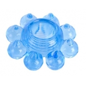 Голубая гелевая насадка-цветок - Toyfa Basic - в Краснодаре купить с доставкой