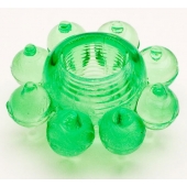 Зеленое эрекционное кольцо-цветок - Toyfa Basic - в Краснодаре купить с доставкой