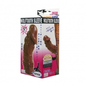 Коричневая насадка на пенис Wolftooth Sleeve - 13 см. - Baile - в Краснодаре купить с доставкой