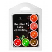 Набор из 6 шариков с ароматизированными массажными маслами Brazilian Balls - Secret Play - купить с доставкой в Краснодаре