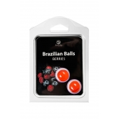 Набор из 2 шариков с массажным маслом Brazilian Balls с ароматом ягод - Secret Play - купить с доставкой в Краснодаре