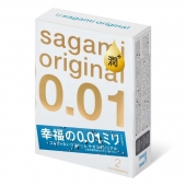 Увлажнённые презервативы Sagami Original 0.01 Extra Lub - 2 шт. - Sagami - купить с доставкой в Краснодаре