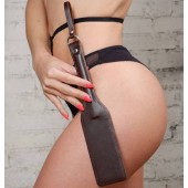 Коричневая кожаная шлепалка «Новичок» - 30 см. - Sitabella - купить с доставкой в Краснодаре