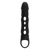 Черная насадка-удлинитель Vibrating Extender With Remote с вибрацией - Dream Toys - в Краснодаре купить с доставкой