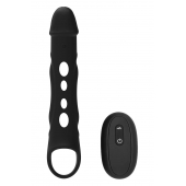 Черная насадка-удлинитель Vibrating Extender With Remote с вибрацией - Dream Toys - в Краснодаре купить с доставкой