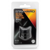 Черное эрекционное кольцо на мошонку Beef Ball Stretcher Snug X Long - Blush Novelties - в Краснодаре купить с доставкой