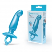 Голубая анальная пробка для массажа простаты Hither Silicone Prostate Plug - 14,3 см. - b-Vibe - в Краснодаре купить с доставкой