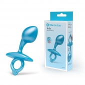 Голубая анальная пробка для массажа простаты Bulb Silicone Prostate Plug - 10,7 см. - b-Vibe - в Краснодаре купить с доставкой