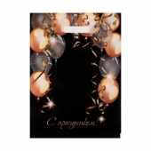 Пакет с вырубной ручкой и принтом в виде шариков (30х40 см) - Сима-Ленд - купить с доставкой в Краснодаре