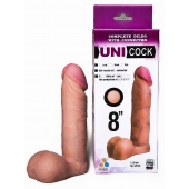 Фаллическая насадка для страпона UNICOCK 8  - 20 см. - LOVETOY (А-Полимер) - купить с доставкой в Краснодаре