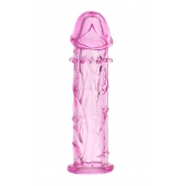 Розовая насадка фаллической формы - 12,5 см. - A-toys - в Краснодаре купить с доставкой