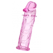 Розовая насадка фаллической формы - 12,5 см. - A-toys - в Краснодаре купить с доставкой