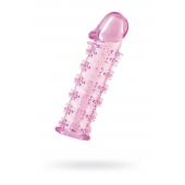 Розовая насадка на пенис с шипами - 12,5 см. - A-toys - в Краснодаре купить с доставкой
