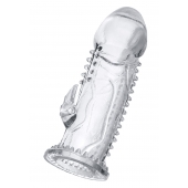 Прозрачная насадка на пенис с шипиками и коготком - 13,5 см. - A-toys - в Краснодаре купить с доставкой