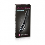 Вибратор с электростимуляцией Sizzling Simon Black Edition - 27 см. - MyStim - купить с доставкой в Краснодаре