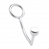Кольцо на пенис с анальным стимулятором Stainless Steel Anal Hook   Cock Ring - BlueLine - в Краснодаре купить с доставкой