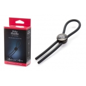 Тёмно-серое эрекционное кольцо с зажимом Again and Again Adjustable Cock Ring - Fifty Shades of Grey - в Краснодаре купить с доставкой