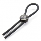 Тёмно-серое эрекционное кольцо с зажимом Again and Again Adjustable Cock Ring - Fifty Shades of Grey - в Краснодаре купить с доставкой