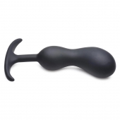Черный массажер простаты с утяжелителями Premium Silicone Weighted Prostate Plug Large - 18,8 см. - XR Brands - в Краснодаре купить с доставкой