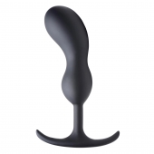 Черный массажер простаты с утяжелителями Premium Silicone Weighted Prostate Plug Large - 18,8 см. - XR Brands - в Краснодаре купить с доставкой