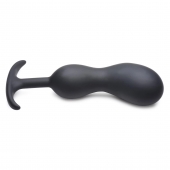 Черный массажер простаты с утяжелителями Premium Silicone Weighted Prostate Plug XL - 20,8 см. - XR Brands - в Краснодаре купить с доставкой
