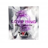 Фиолетовое виброкольцо с двумя вибропульками - Toyfa Basic - в Краснодаре купить с доставкой