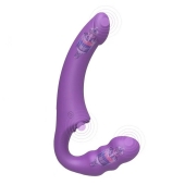 Фиолетовый безремневой страпон Straples Strap-On Dildo - Erokay - купить с доставкой в Краснодаре