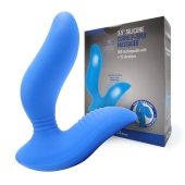 Синий вибромассажер простаты 3,5’’ Curve P-spot Massager - 12 см. - Erokay - в Краснодаре купить с доставкой