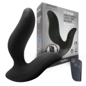Черный вибромассажер простаты 3,5’’ Remote Control Curve P-spot Massager - 12 см. - Erokay - в Краснодаре купить с доставкой