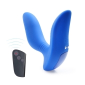 Синий вибромассажер простаты 3,5’’ Remote Control Curve P-spot Massager - 12 см. - Erokay - в Краснодаре купить с доставкой