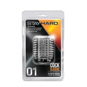 Прозрачная насадка с шипами STAY HARD COCK SLEEVE 01 CLEAR - Blush Novelties - в Краснодаре купить с доставкой