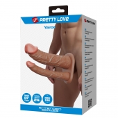 Реалистичная полая насадка на член для двойного проникновения Yairon - 17,5 см. - Baile - купить с доставкой в Краснодаре