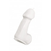 Белая свеча в форме пениса - 47 гр. - Pecado - купить с доставкой в Краснодаре