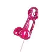 Розовый леденец в форме члена со вкусом айриш крим - 80 гр. - Sosuчki - купить с доставкой в Краснодаре