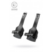 Черные подвесы с белой строчкой - Pecado - купить с доставкой в Краснодаре