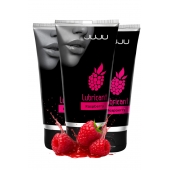 Набор из 3 съедобных лубрикантов JUJU со вкусом малины - JuJu - купить с доставкой в Краснодаре