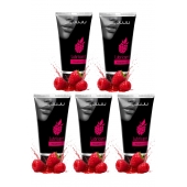 Набор из 5 съедобных лубрикантов JUJU со вкусом малины - JuJu - купить с доставкой в Краснодаре