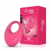 Розовое интерактивное эрекционное виброкольцо Leo - Easy toys - в Краснодаре купить с доставкой