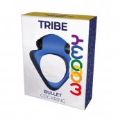 Синее эрекционное кольцо Wooomy Tribeс с вибрацией - Adrien Lastic - в Краснодаре купить с доставкой